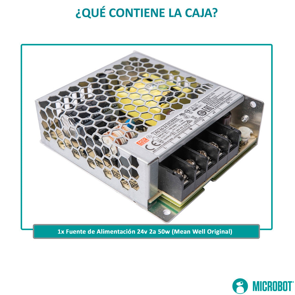 Fuente 24V 2.2A 52.8W Mean Well Industrial Control Acceso