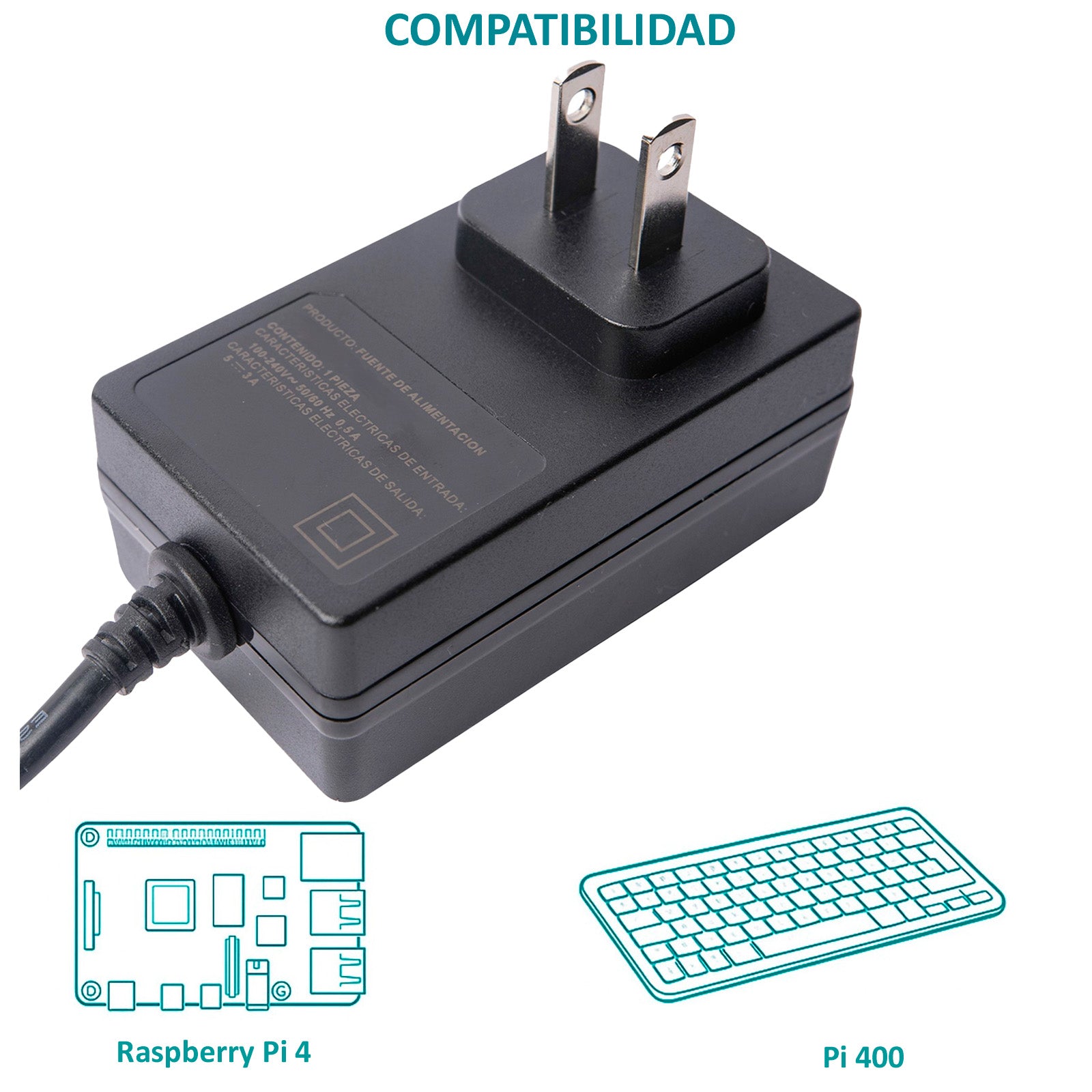 Fuente 5V 3A USB C para Raspberry Pi 4