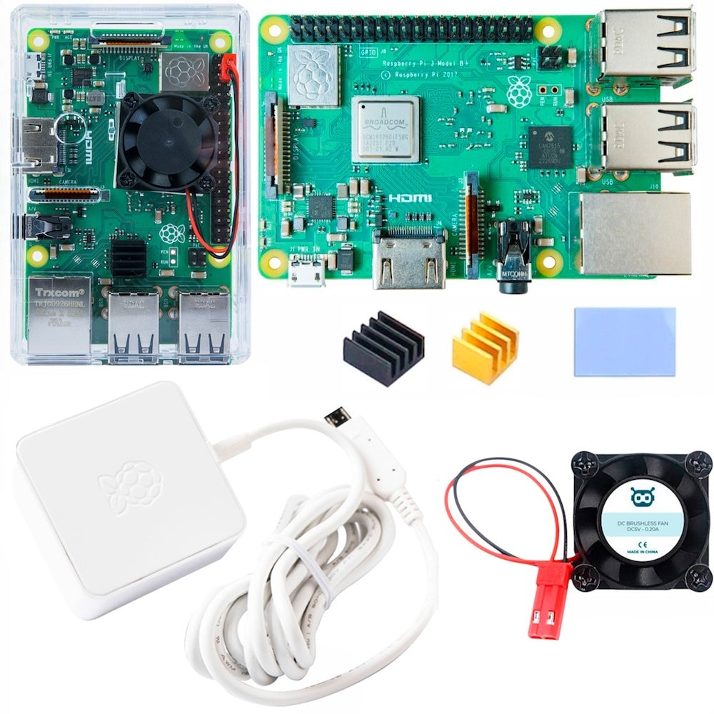 Kit Raspberry Pi 3 B+ - Serie Esencial (Fuente, Case, Ventilador)