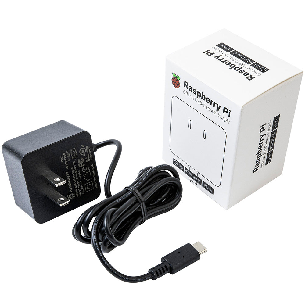 Fuente Oficial Raspberry Pi 15W USB-C 5.1V 3A Pi 4 y Pi 400