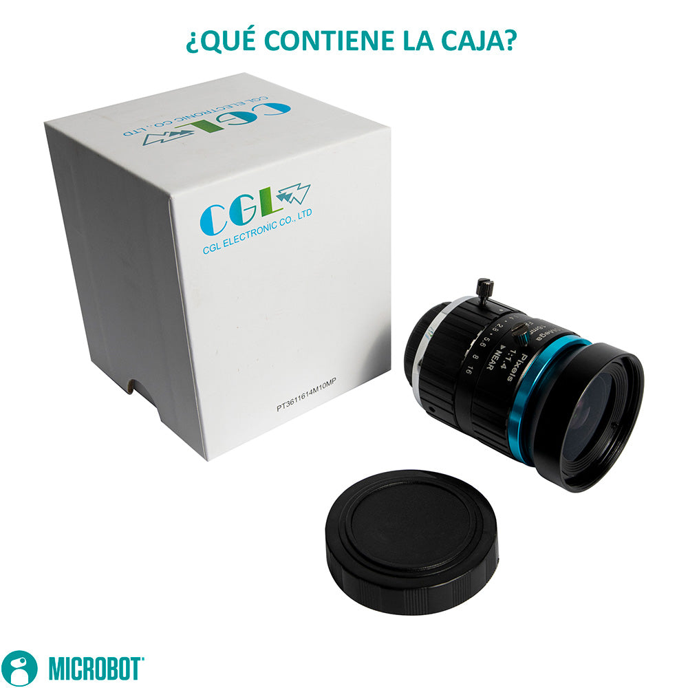 Lente Telephoto 16mm 10MP C-Mount para Raspberry Pi HQ Camera