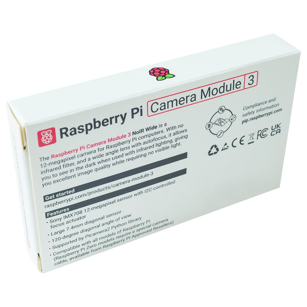 Cámara Raspberry Pi Noir V3 12MP - Gran Angular
