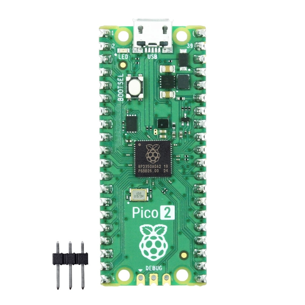 Placa microcontroladora verde con el logo de Raspberry Pi