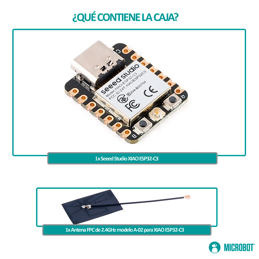Módulo Wi-Fi BLE Seeed Studio XIAO ESP32-C3 RISC-V IoT