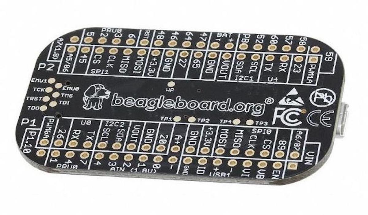 PocketBeagle microcontroller board with pins for electrónica, componentes, arduino, raspberry pi, sensores, and módulos. - PocketBeagle - Microbot México - Default Title