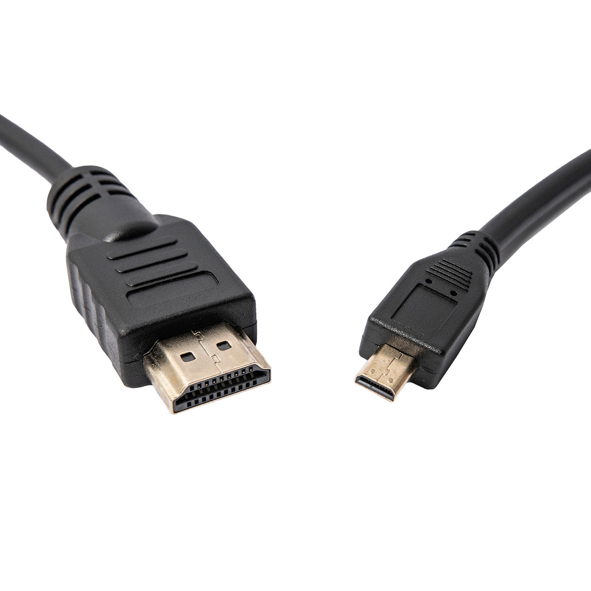 Black cable with micro HDMI and standard HDMI connectors for electrónica, componentes, Arduino, Raspberry Pi, sensores,. - Cable Micro Hdmi a Hdmi Raspberry Pi 4 - Microbot México - Default Title