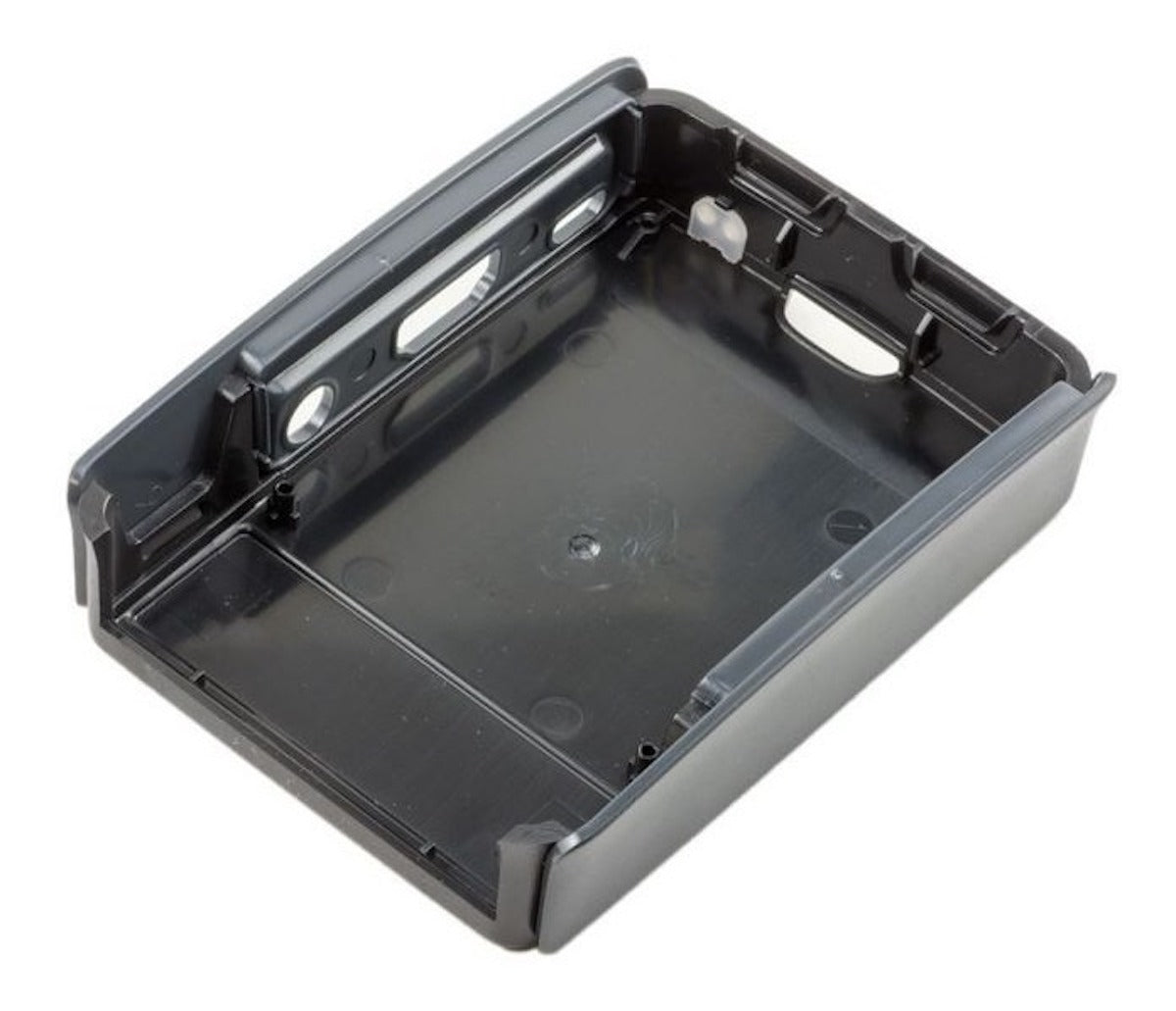 Black official Raspberry Pi 3 case designed for protecting microcontroladores and módulos in electrónica projects. - Carcasa Oficial Raspberry Pi 3 - Microbot México - Blanco/Rojo