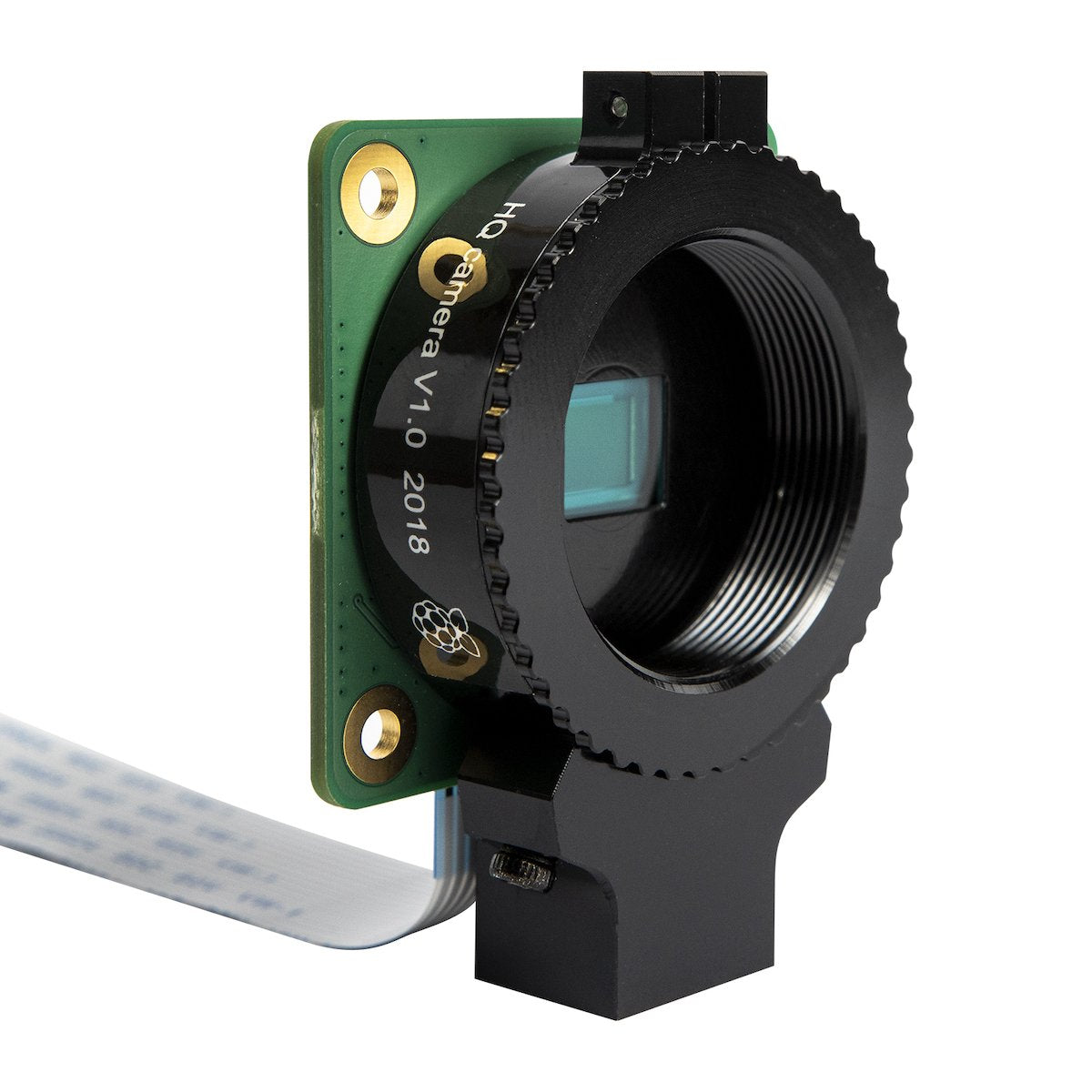 High-quality Raspberry Pi HQ 12MP camera module with lens, sensor, and ribbon cable for electrónica projects using Arduino,. - Cámara Raspberry Pi Alta Calidad HQ 12MP - Microbot México - Default Title