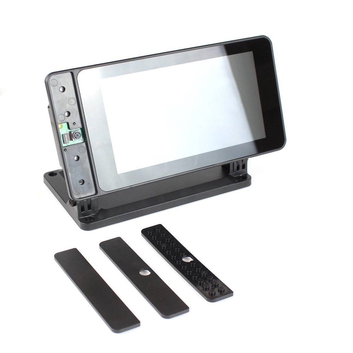 Black plastic Carcasa SmartiPi Touch 2 case with screen for Raspberry Pi electronics, microcontroladores housing. - Carcasa SmartiPi Touch 2 - Microbot México - Default Title