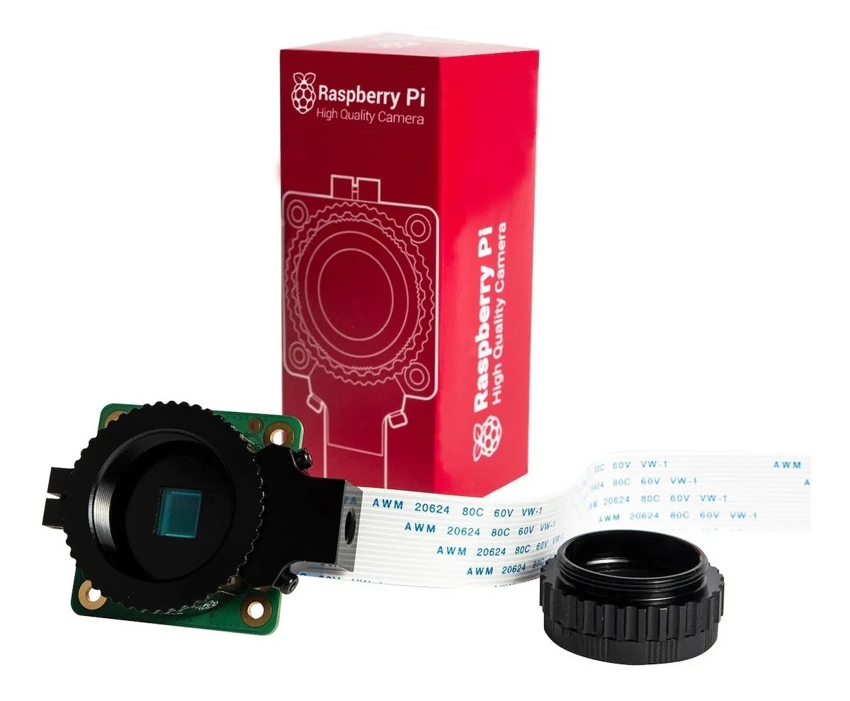 Kit Camara Raspberry 12.3mp HQ lente gran angular Tripie