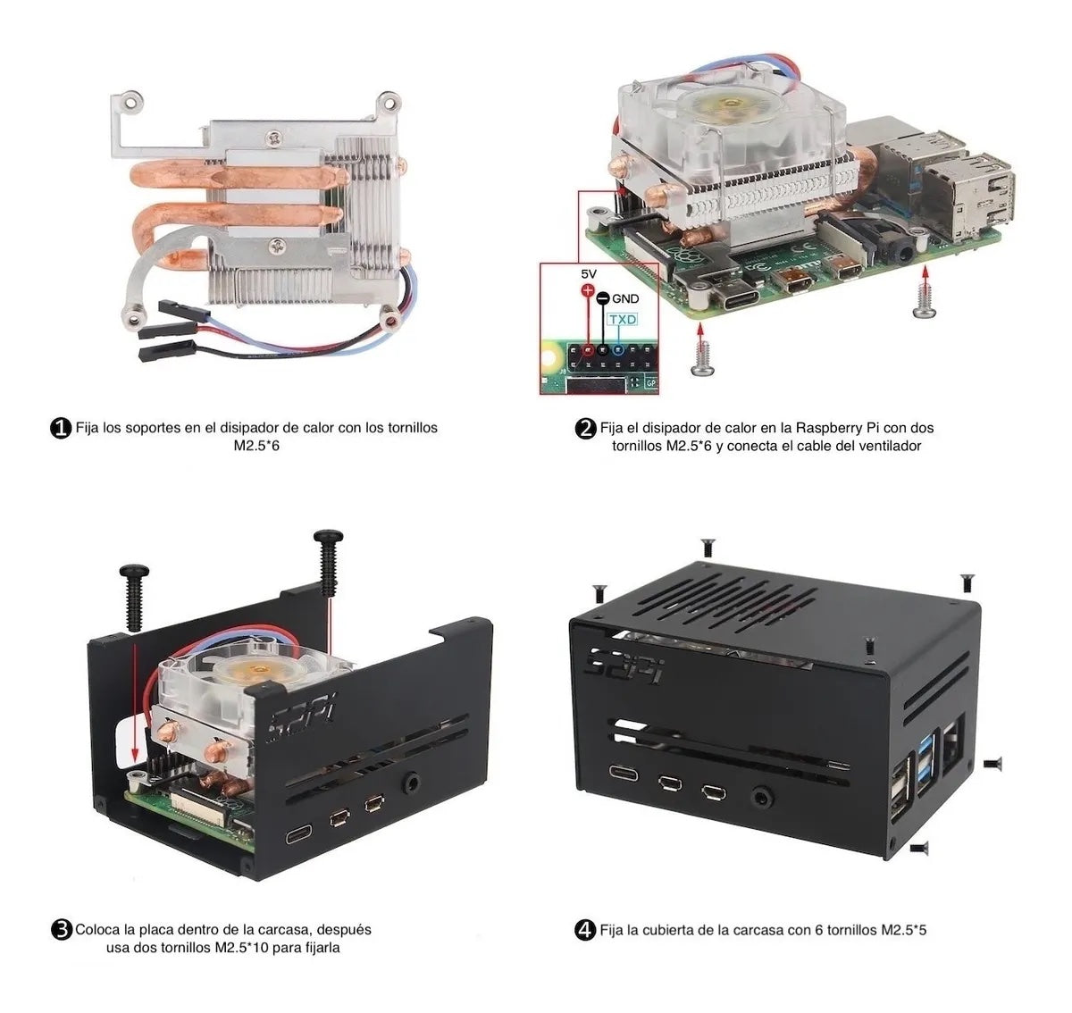 Case Raspberry Pi 4 ICE Tower Low Profile