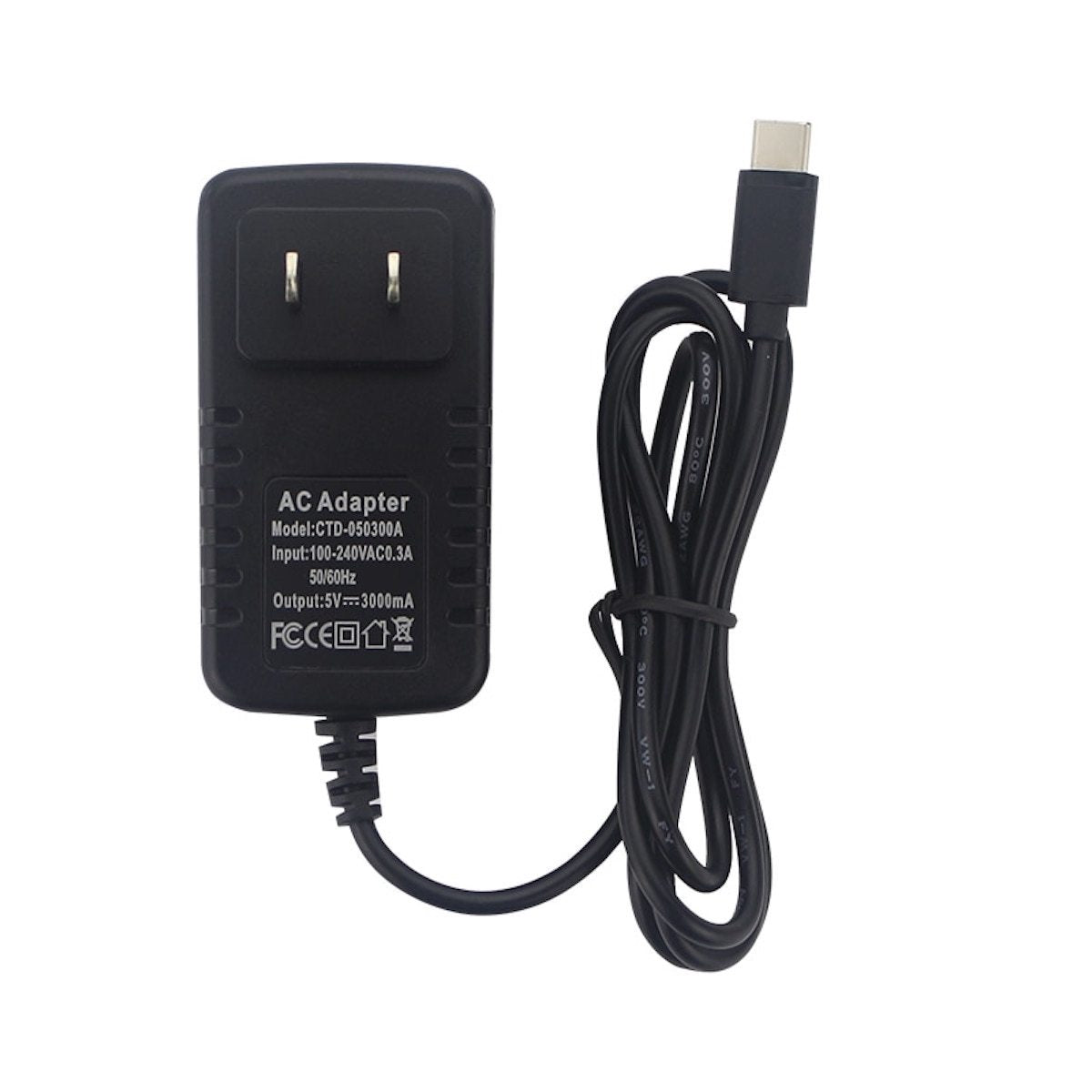 Black 5V 3A USB-C power adapter for electrónica, componentes, Arduino, and Raspberry Pi modules and sensores. - Eliminador 5V 3A USB C - Microbot México - Default Title