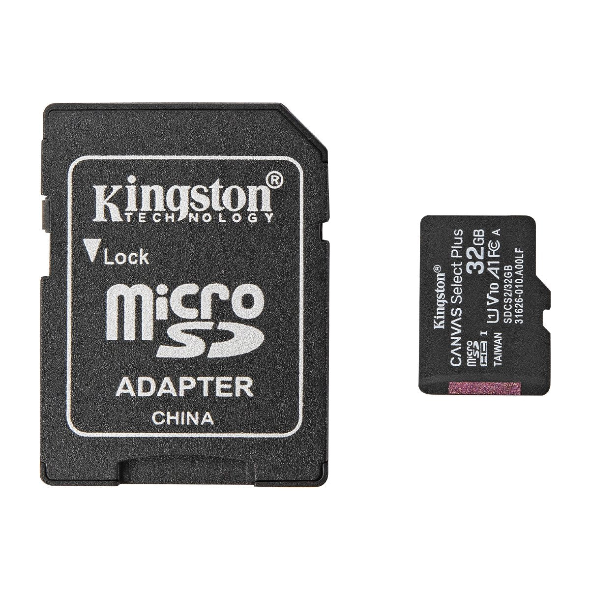 Kingston microSD card and SD adapter for electrónica components, módulos, and microcontroladores. - Kit Raspberry Pi 4 Aluminio - Microbot México - 1GB