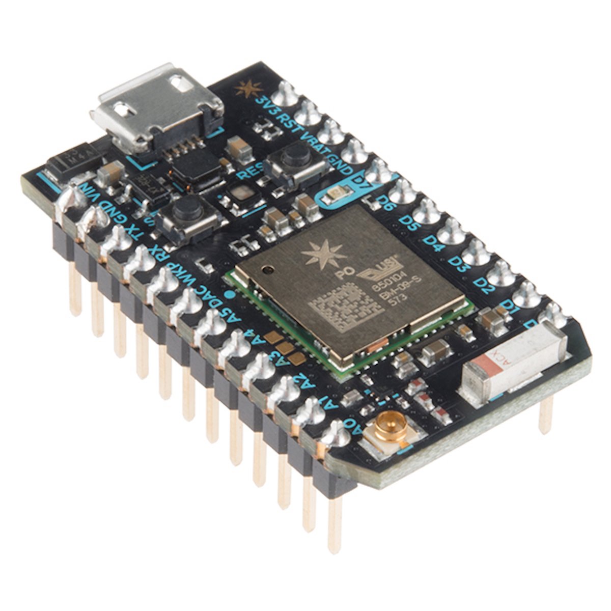 Particle Photon microcontroller board with USB port and gold pin headers for electrónica proyectos, compatible with Arduino, . - Particle Photon Headers - Microbot México - Default Title