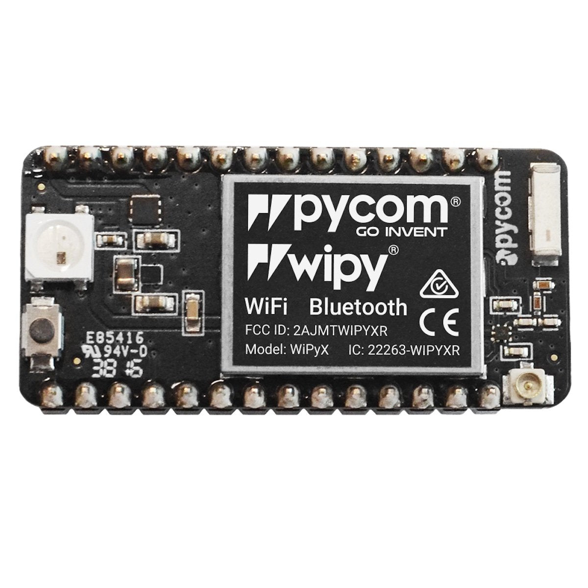 WiPy 3.0 black microcontroller board with WiFi and Bluetooth, módulos for electrónica, Arduino, Raspberry Pi, with sensores. - WiPy 3.0 - Microbot México - Default Title