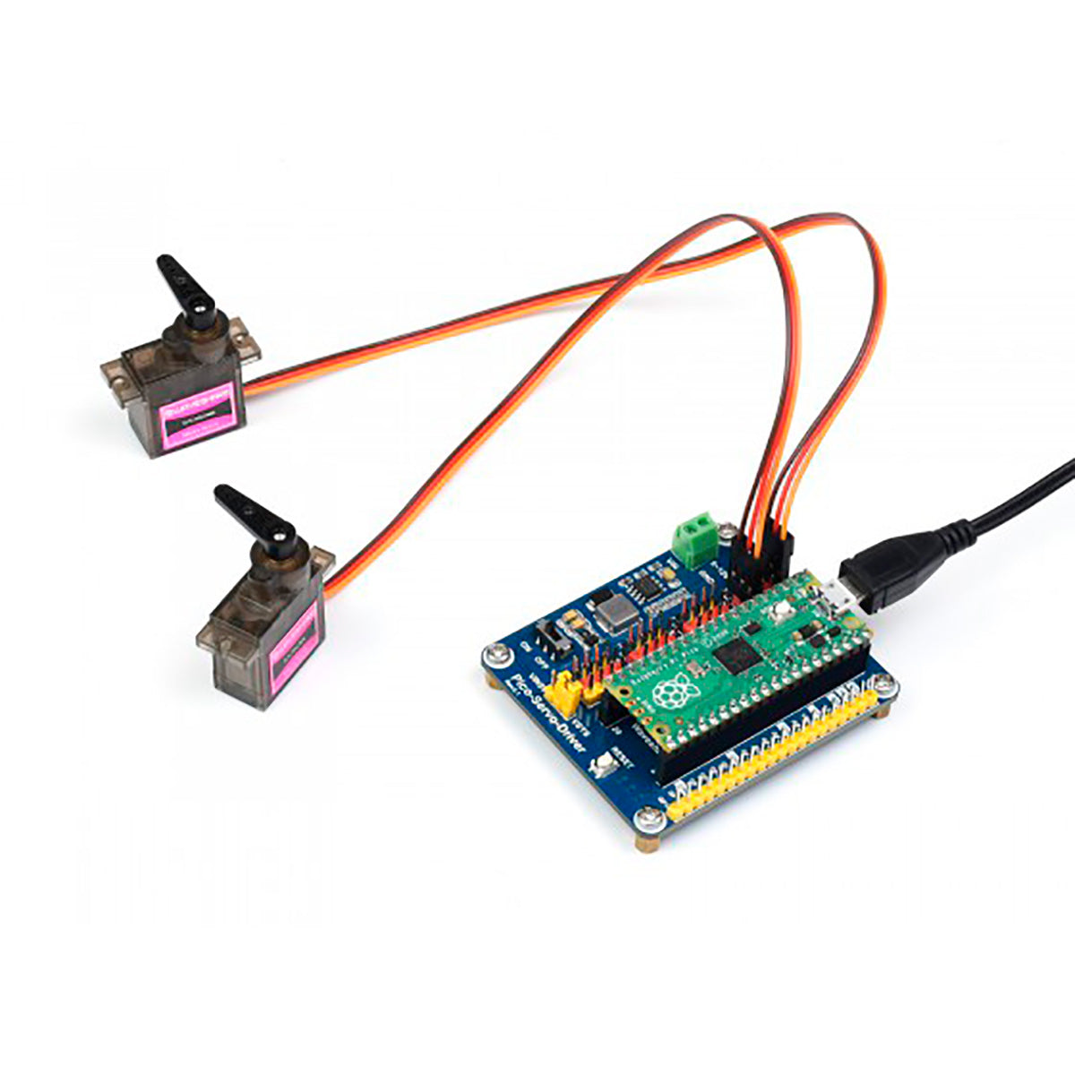 Modulo Hat Pico Servo Driver Raspberry Pi Pico W