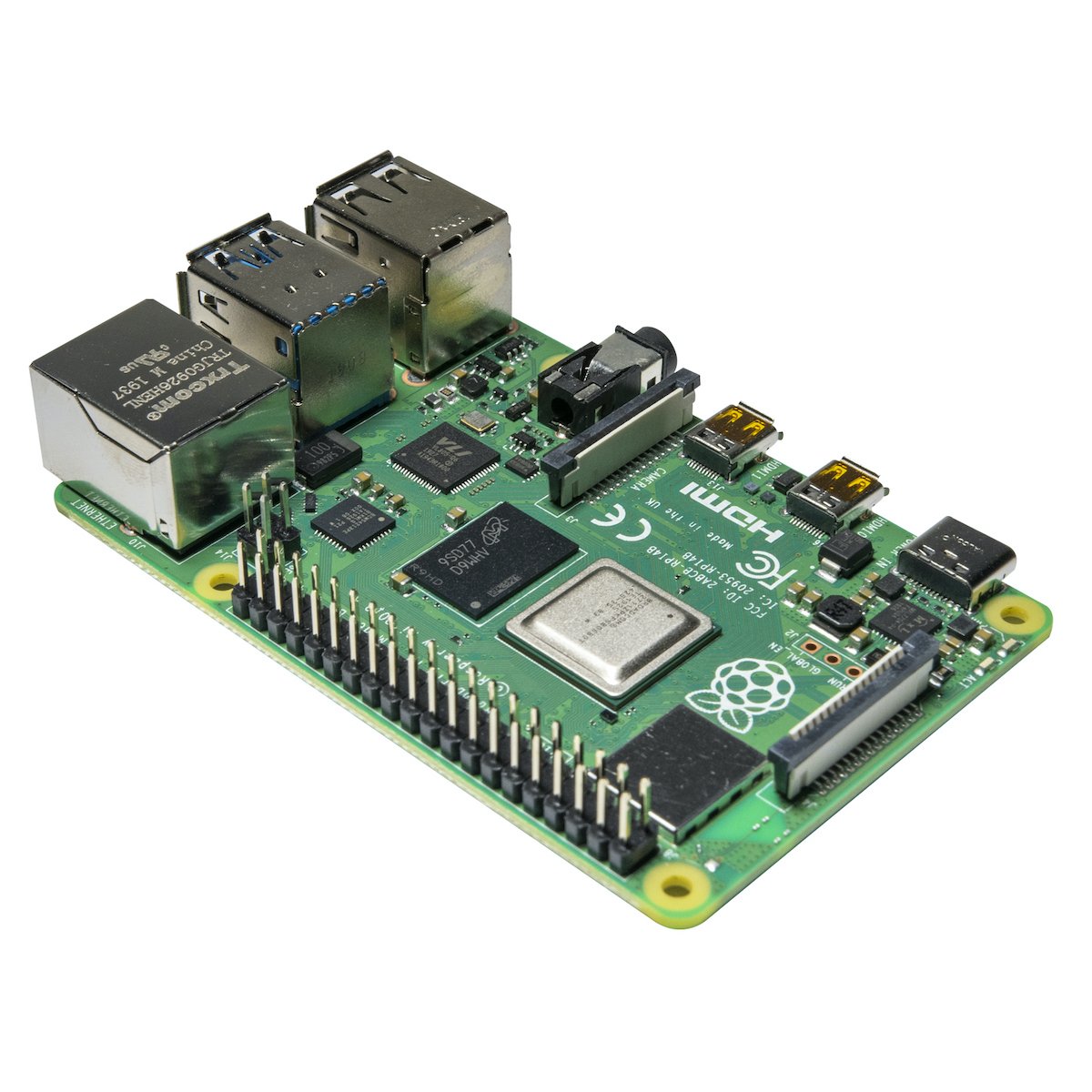 Raspberry Pi 4 Modelo B 2GB RAM green circuit board with HDMI, USB, Ethernet ports for electrónica componentes arduino. - Raspberry Pi 4 Modelo B 2GB RAM - Microbot México - Default Title