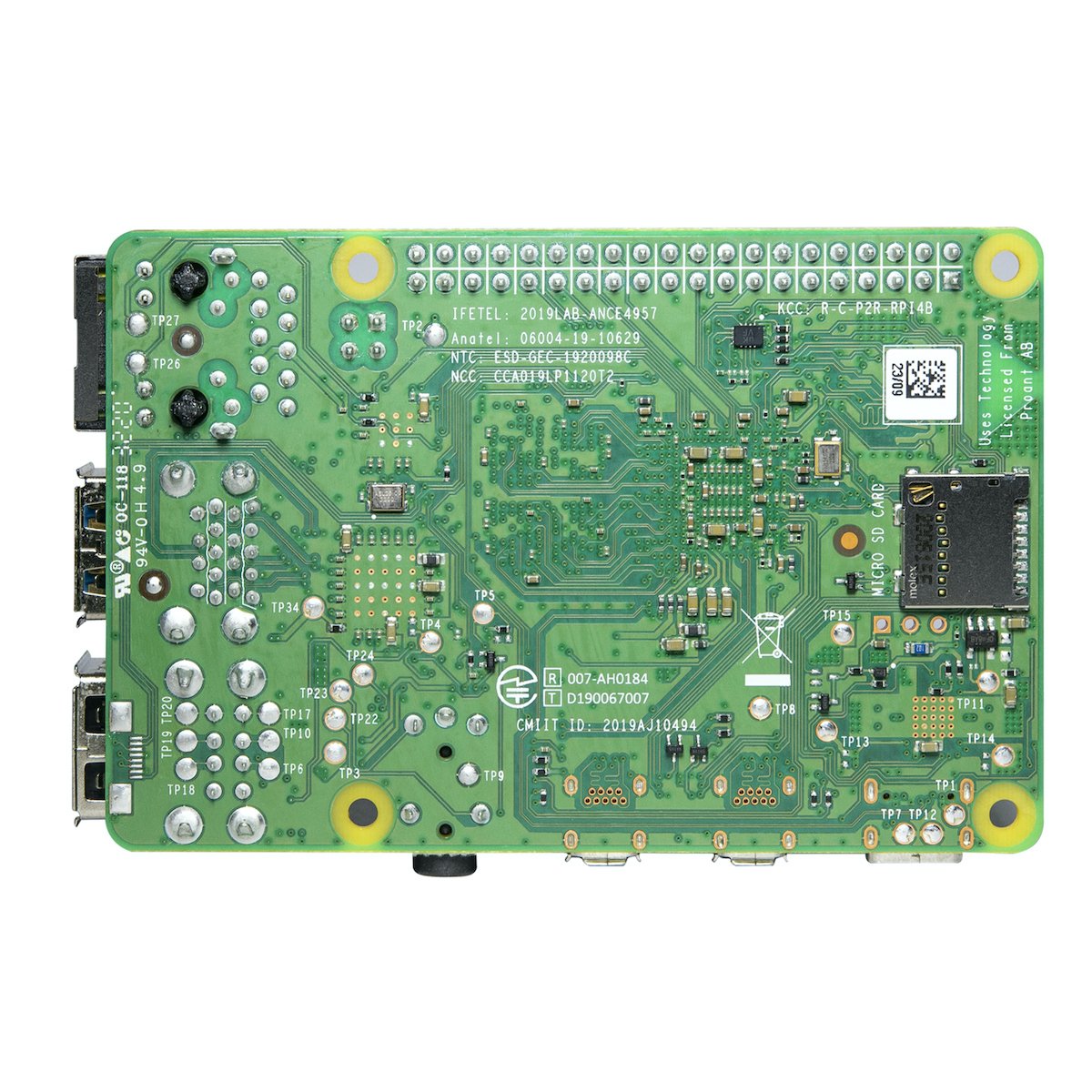 Green Raspberry Pi 4 Modelo B 8GB RAM board with microcontrollers, sensores, módulos, and electronic componentes. - Raspberry Pi 4 Modelo B 8GB RAM - Microbot México - Default Title