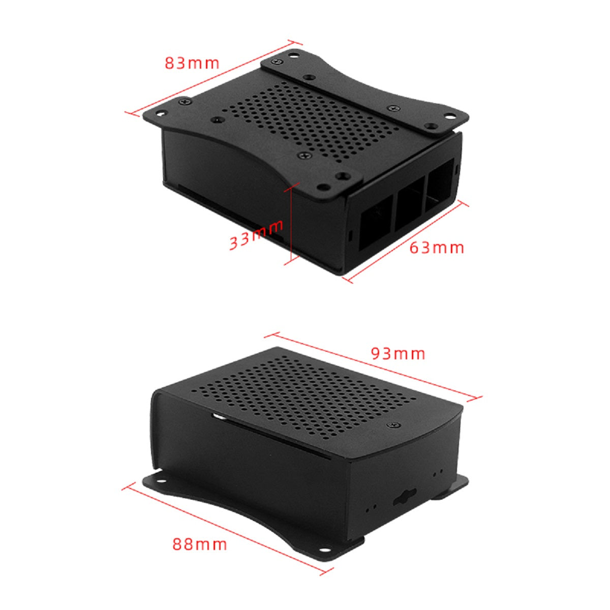 Carcasa Aluminio Raspberry Pi 4 Soporte Vesa