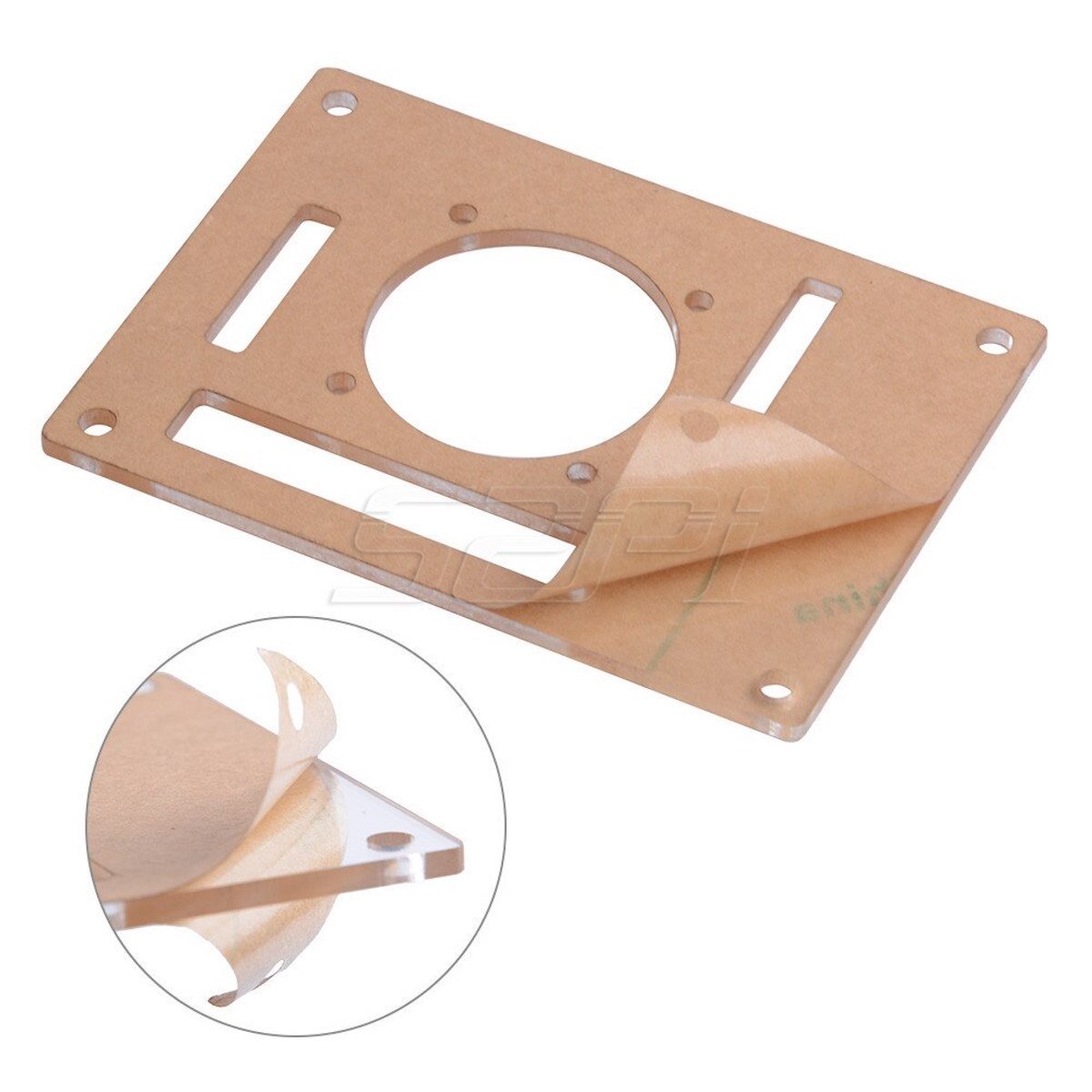 Transparent acrylic case panel with fan cutout for Raspberry Pi electronics and microcontrollers components. - Carcasa Acrílico Ventilador Raspberry Pi - Microbot México - Default Title