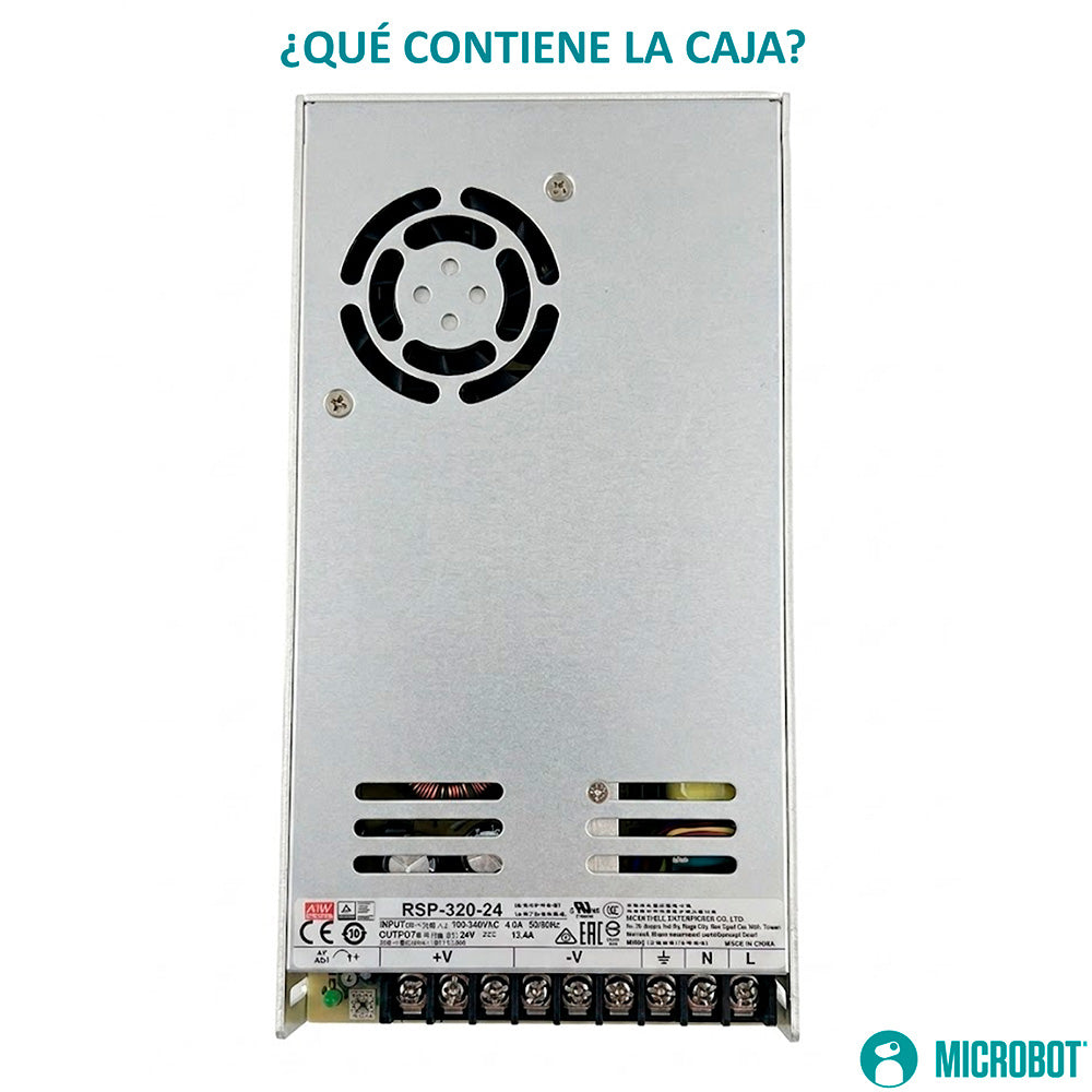Fuente 24V 320W Mean Well RSP-320-24 PFC Industrial CNC LED
