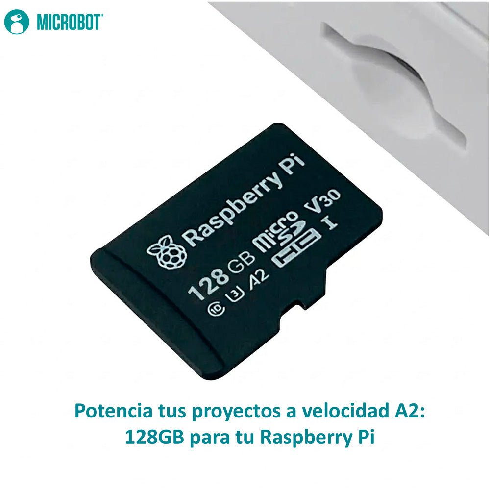 Micro SD Oficial Raspberry Pi Clase 10 A2 V30 (con Raspberry Pi OS)