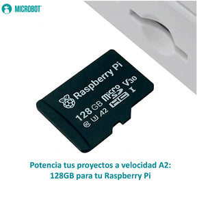 Micro SD Oficial Raspberry Pi Clase 10 A2 V30 (con Raspberry Pi OS)