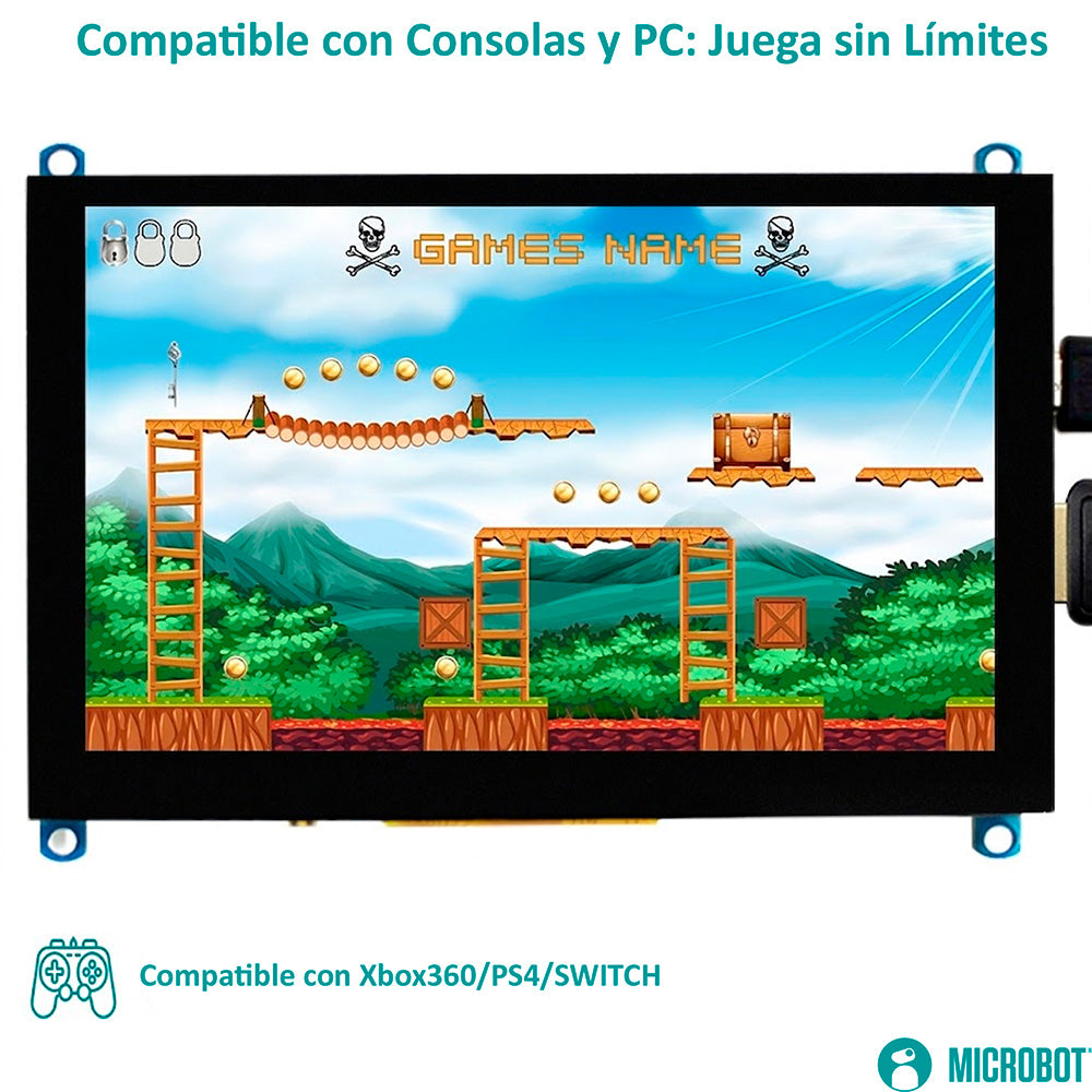 Pantalla HMI Táctil 5 Pulgadas HDMI Capacitiva 800x480 Raspberry Pi
