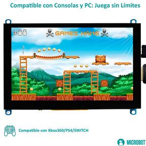 Pantalla HMI Táctil 5 Pulgadas HDMI Capacitiva 800x480 Raspberry Pi