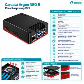 Kit Raspberry Pi 5 Argon NEO Standard (27W, SD 64GB)
