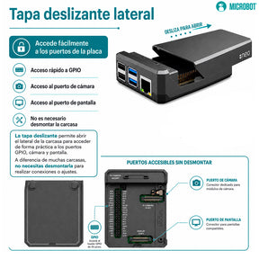Carcasa Aluminio Argon NEO Raspberry Pi 4 Magnética Pasiva