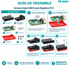 Carcasa Aluminio Argon Neo 5 Raspberry Pi 5 PWM Edge