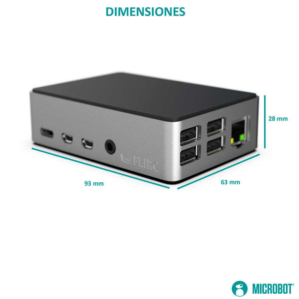 Carcasa Aluminio FLIRC para Raspberry Pi 4 Disipador Pasivo