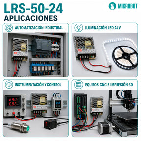 Fuente 24V 2.2A 52.8W Mean Well Industrial Control Acceso