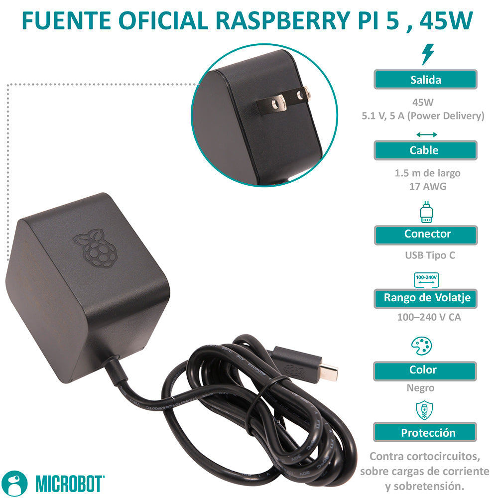 Kit Raspberry Pi 5 8GB 128GB Expansión por Ensamblar — Carcasa Aluminio HAT+ (45W)