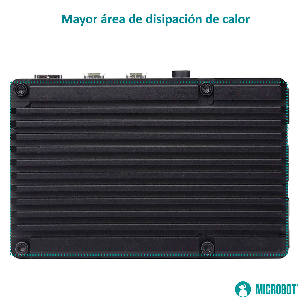 Carcasa Aluminio Raspberry Pi 4 B Disipación Doble Ventilador