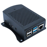Carcasa Aluminio Negro Raspberry Pi 4B Soporte VESA 75x75