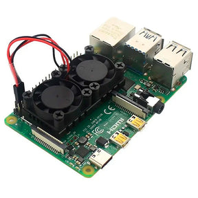 Ventilador Dual con Disipador Aluminio CNC Raspberry Pi 4