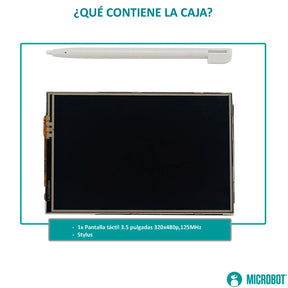 Pantalla Táctil 3.5 Pulgadas SPI Resistiva Raspberry Pi