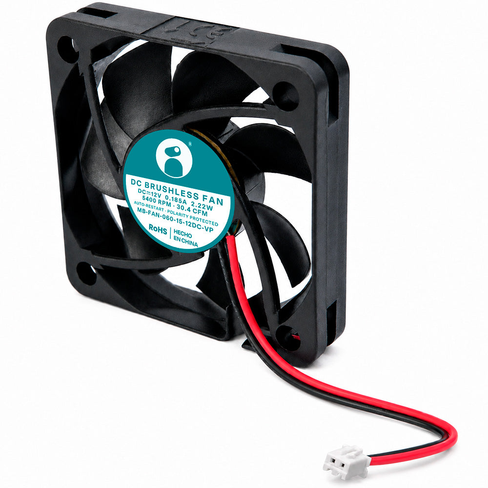 Ventilador Axial Industrial 60x15mm 12V DC 30.4 CFM 5400 RPM