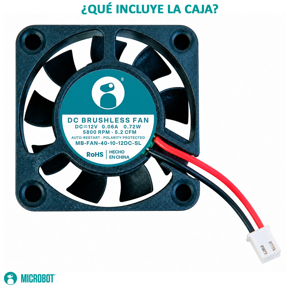 Ventilador Axial 40x10mm 12V Silencioso Gabinete SBC Mini PC