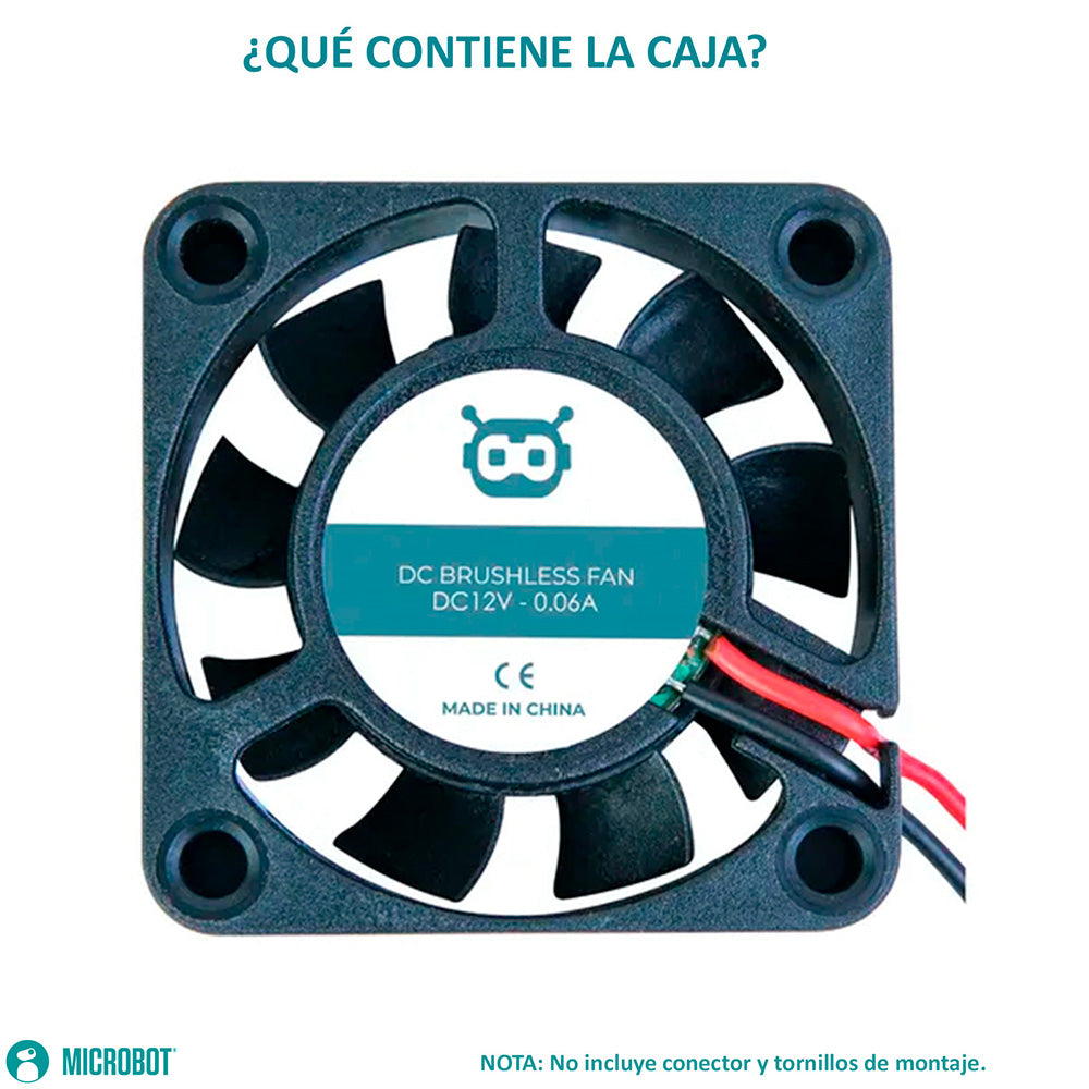 Ventilador Axial 40x10mm 12V Silencioso Gabinete SBC Mini PC