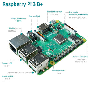 Kit Raspberry Pi 3 B+ - Serie Esencial (Fuente, Case, Ventilador)