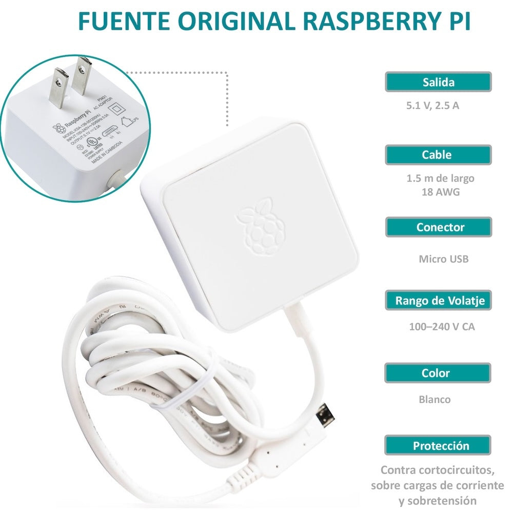 Kit Raspberry Pi 3 B+ - Serie Esencial (Fuente, Case, Ventilador)