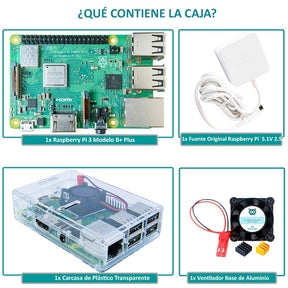 Kit Raspberry Pi 3 B+ - Serie Esencial (Fuente, Case, Ventilador)