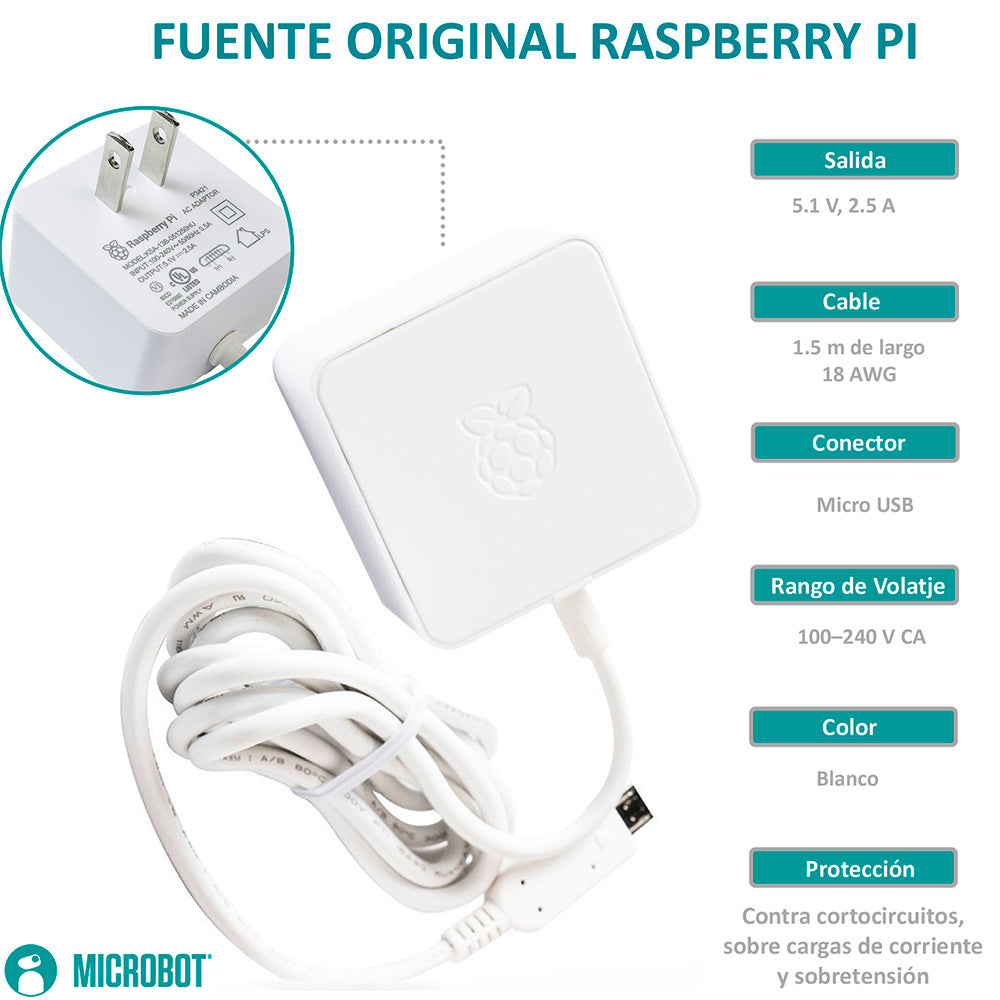 Raspberry Pi 3 B+ Starter Kit - Serie Standard (SD 64GB, Fuente Oficial 2.5A y Case)