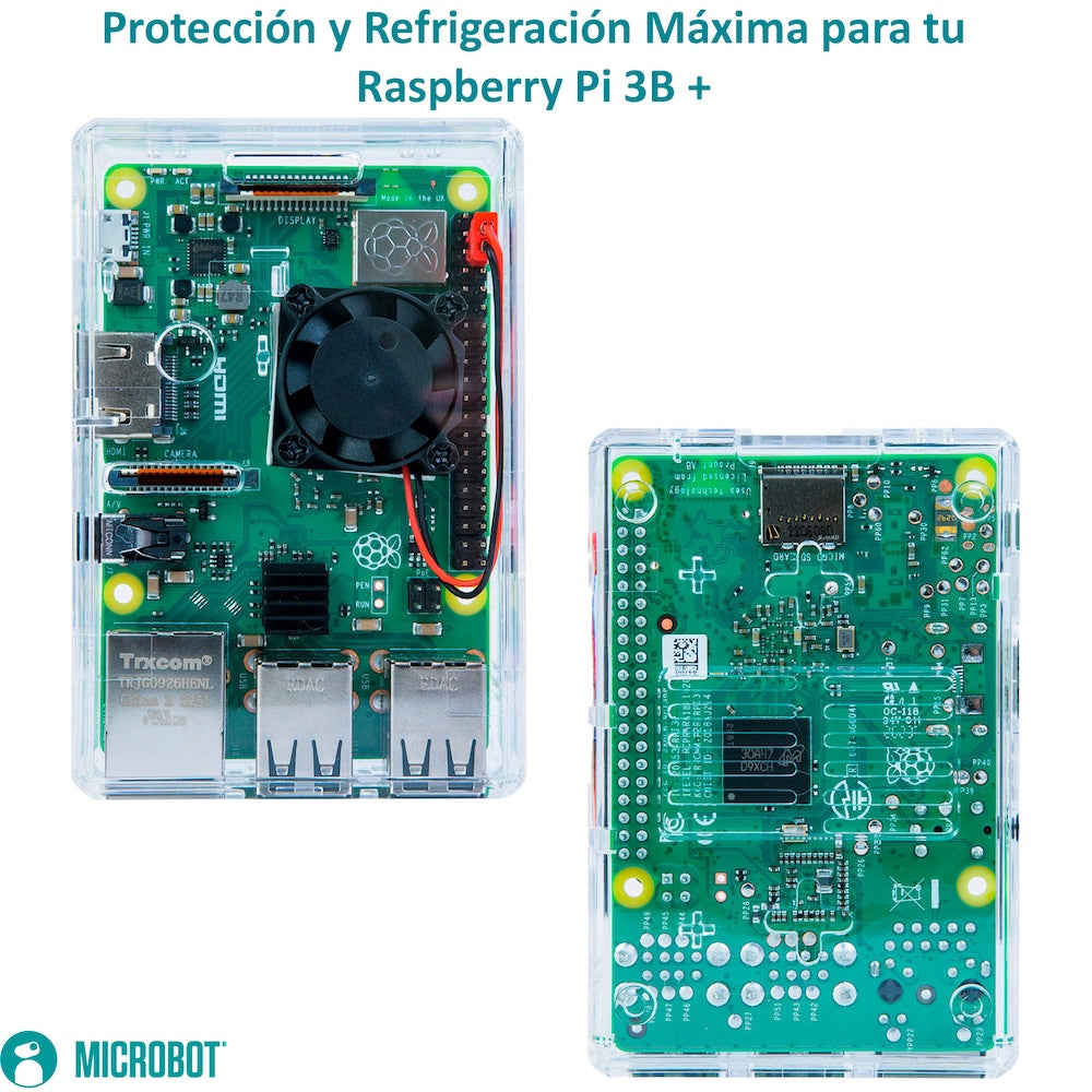 Raspberry Pi 3 B+ Starter Kit - Serie Standard (SD 64GB, Fuente 2.5A y Case)