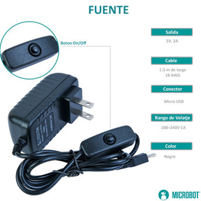 Raspberry Pi 3 B+ Starter Kit - Serie Standard (SD 64GB, Fuente 2.5A y Case)