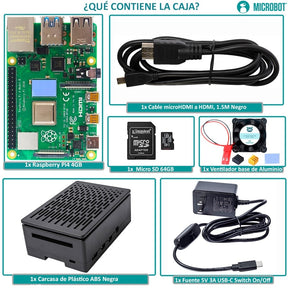 Raspberry Pi 4 Starter Kit - Serie Standard (Edición Black ABS)