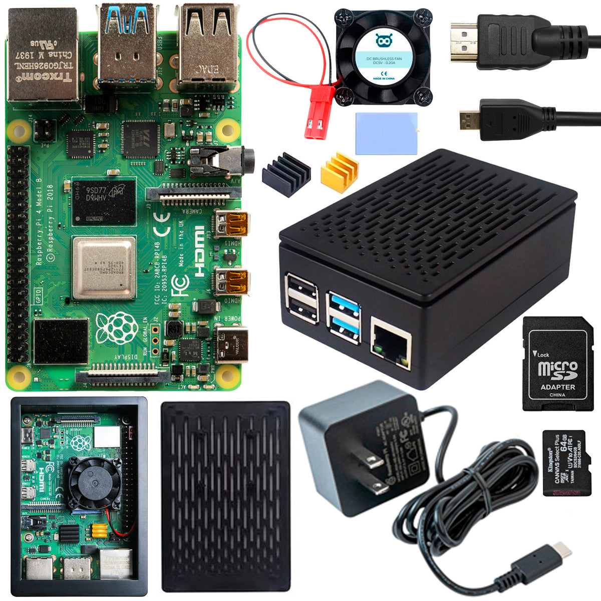 Raspberry Pi 4 Starter Kit - Serie Standard (Edición Black ABS)